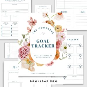 Goal Tracker Instant Downloadable Printable
