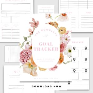 Goal Tracker Instant Downloadable Printable