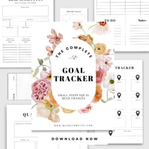 Goal Tracker Instant Downloadable Printable
