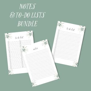 Notes & To-Do Lists Greenery Bundle