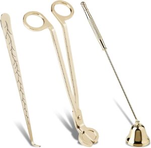 calary Candle Wick Trimmer, Candle Snuffer and Wick Dipper & Candle Accessory Set