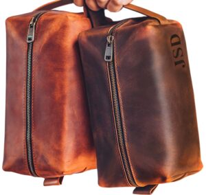 Personalized Leather Toiletry Bag For Men
