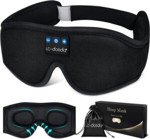 Sleep Headphones, LC-dolida Bluetooth Sleep Mask 3D Wireless Music Sleeping Eye Mask Sleeping Headphones