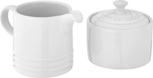 Le Creuset Stoneware Cream and Sugar, 2 pc. Set, White