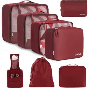 BAGAIL 8 Set Packing Cubes Luggage Packing Organizers