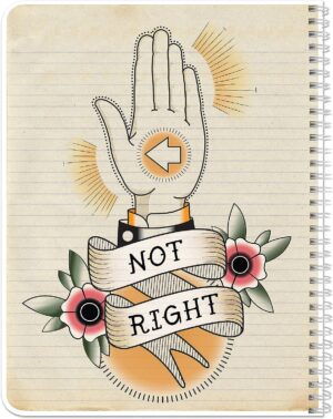 ookFactory NotRight (Left-Handed) Notebook/Lefty Not Right Notebook 120 Pages 8.5″ x 11″ Wire-O