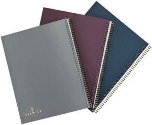 Left Handed Spiral Notebooks College Ruled [3 Pack, 100 Sheets] | 9″x11″ with Thick Paper and Waterproof Covers