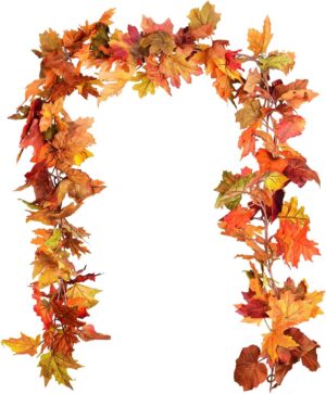 Fall Foliage Garland Of Maple Leaves