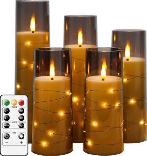 LED Candles In Vases