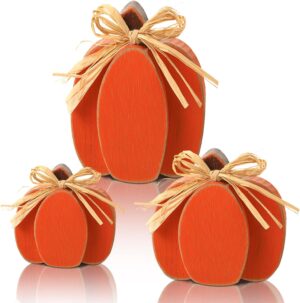 Wooden Block Pumpkins