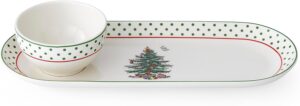 Christmas Tree – 2-Piece Polka Dot Chip and Dip Serving Set