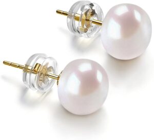 Handpicked White Freshwater Cultured Pearl Earrings Studs
