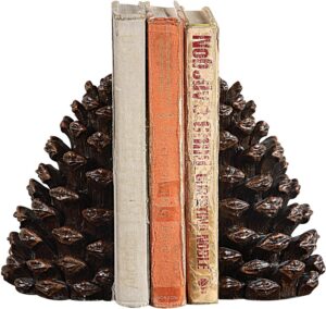 Pinecone Shaped Resin Bookends