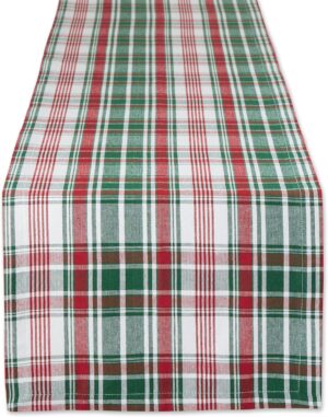 Plaid Christmas Table Runner