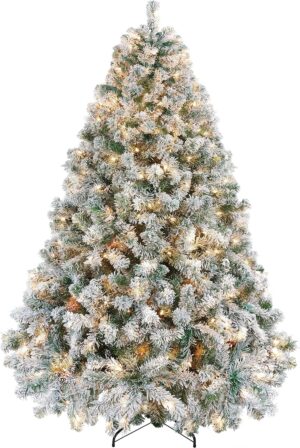 Snow Flocked Christmas Tree